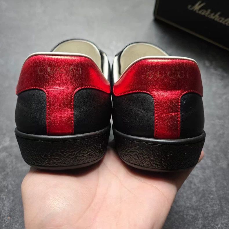 Gucci GUCCI Ace Black Strap Sneakers Size 8 Size US 8 / EU 41 - 6 Thumbnail