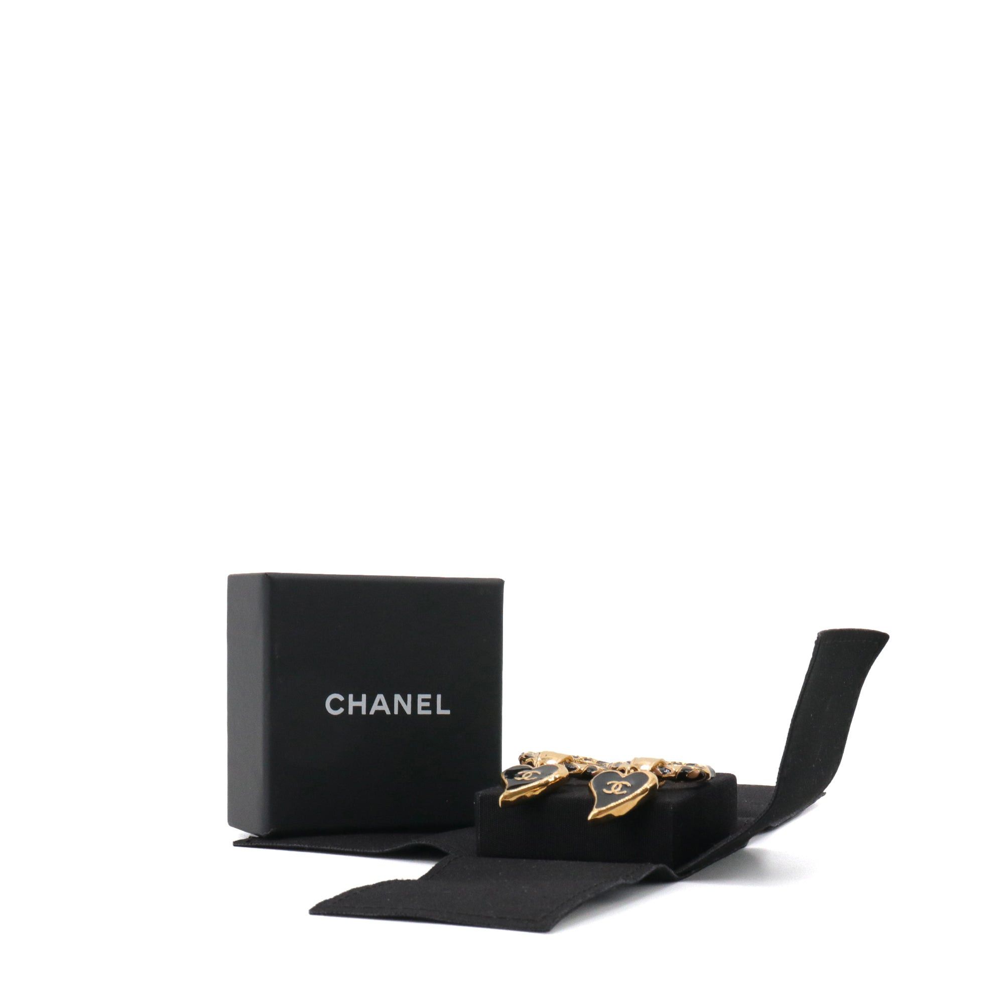 Chanel CHANEL - Chanel Heart Earrings in Gold Metal Size ONE SIZE - 5 Thumbnail