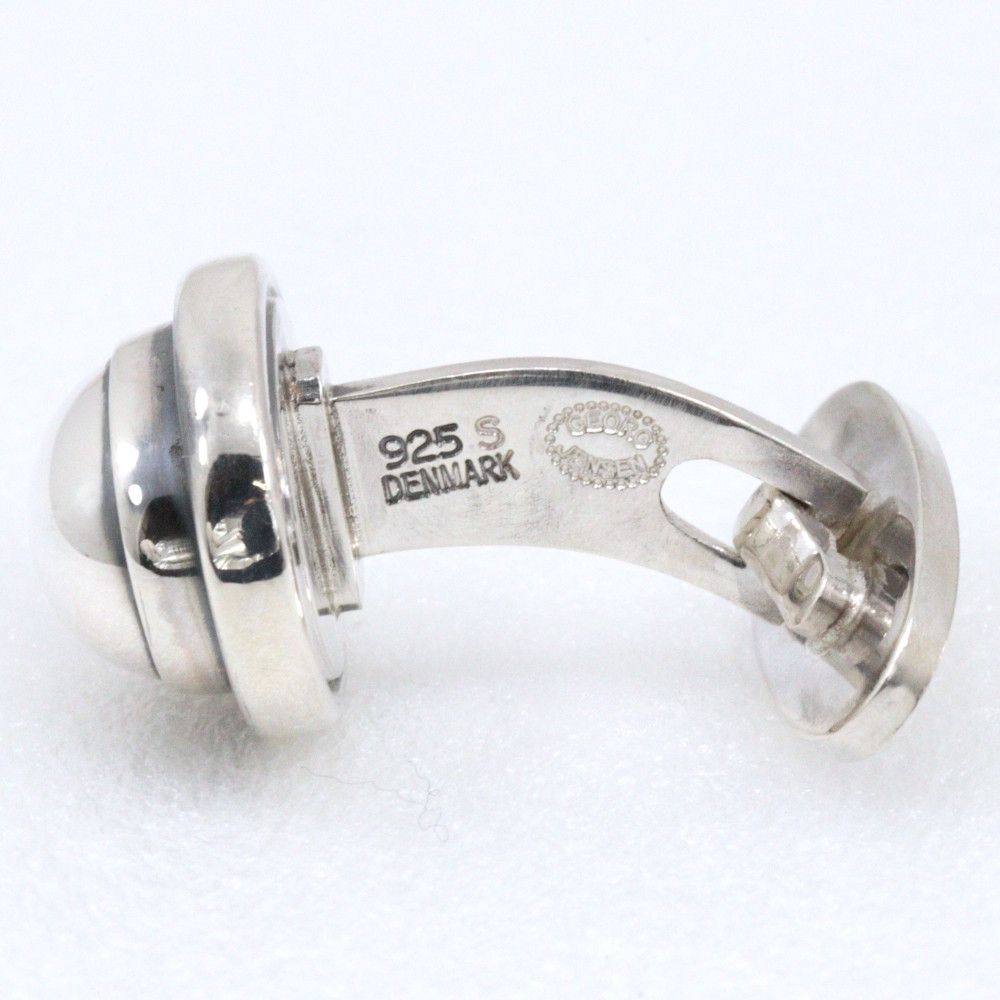 Other Other Georg Jensen Round Silver 925 Cufflinks Metal Cufflinks 44B DUTY FREE for USA Size ONE SIZE - 3 Thumbnail