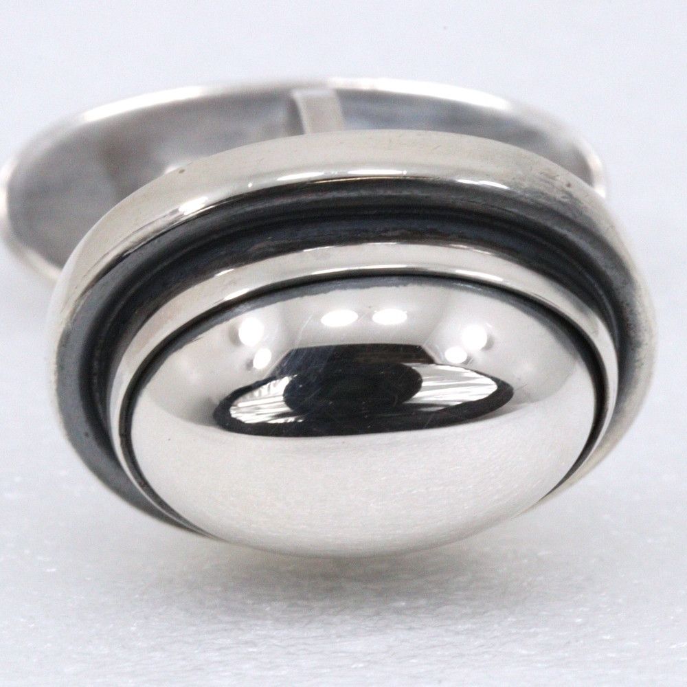 Other Other Georg Jensen Round Silver 925 Cufflinks Metal Cufflinks 44B DUTY FREE for USA Size ONE SIZE - 4 Thumbnail