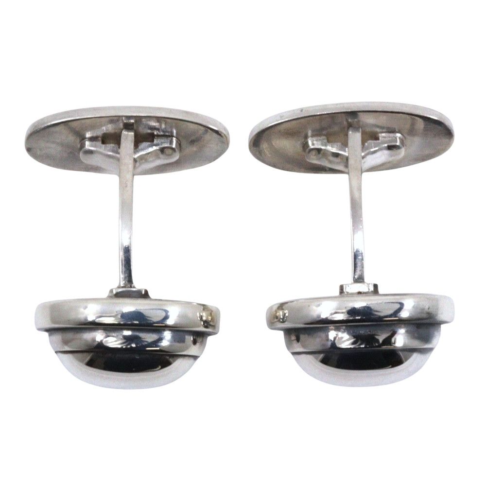 Other Other Georg Jensen Round Silver 925 Cufflinks Metal Cufflinks 44B DUTY FREE for USA Size ONE SIZE - 2 Thumbnail