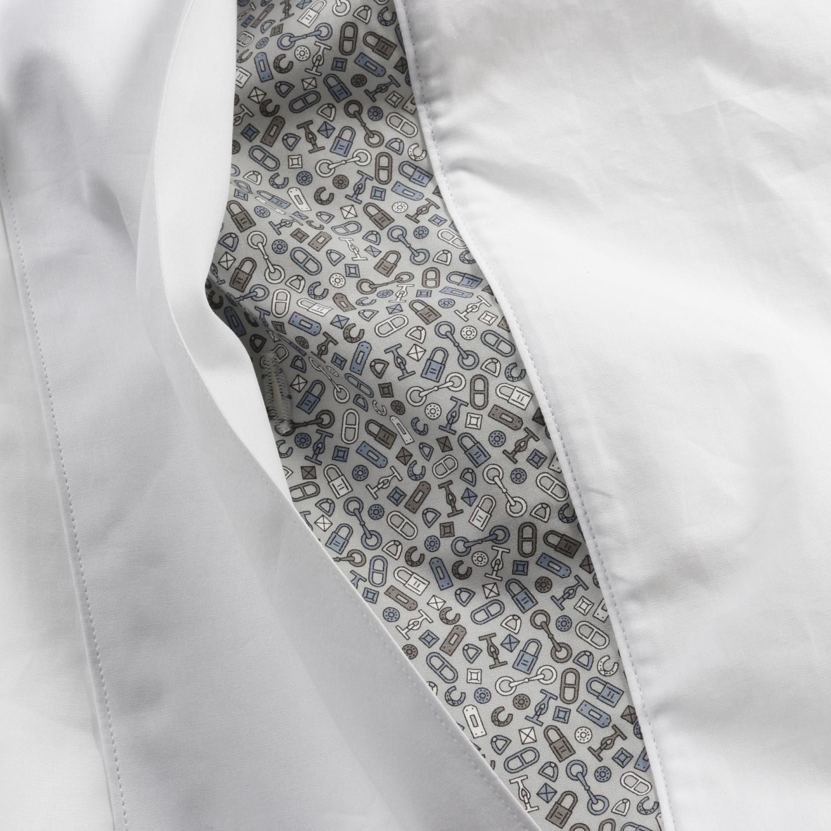Hermes Hermes Hermes CONTRASTE IMPRIME Cotton Shirt Cotton Dress Shirt Size ONE SIZE - 7 Thumbnail