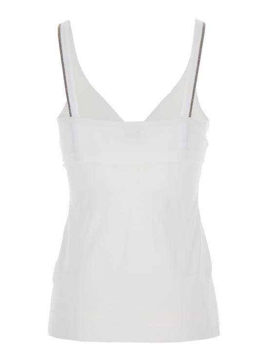 Brunello Cucinelli BRUNELLO CUCINELLI Women Tops MPT18BA702C159 White Size S / US 4 / IT 40 - 2 Thumbnail