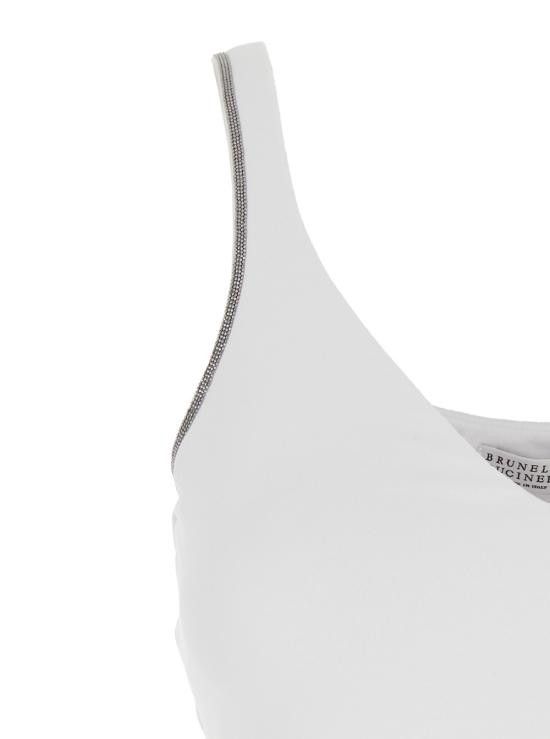 Brunello Cucinelli BRUNELLO CUCINELLI Women Tops MPT18BA702C159 White Size S / US 4 / IT 40 - 3 Thumbnail
