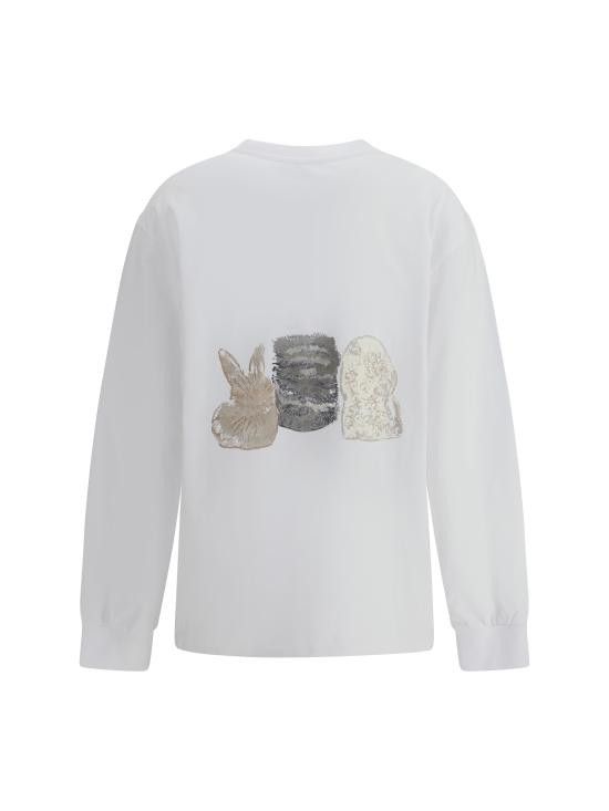 Ganni GANNI Women Tops T4275 151 WHITE Size L / US 10 / IT 46 - 2 Thumbnail