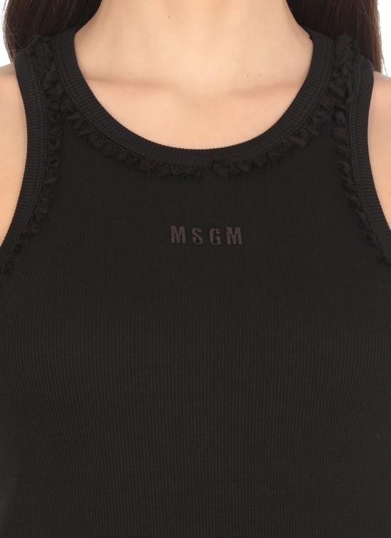 MSGM MSGM Women Tops 3842MDT84 25712099 Black Size S / US 4 / IT 40 - 4 Thumbnail