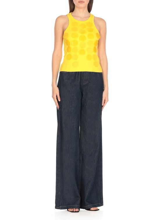 MSGM MSGM Women Tops 3842MDT81 25712006 Yellow Size M / US 6-8 / IT 42-44 - 2 Thumbnail