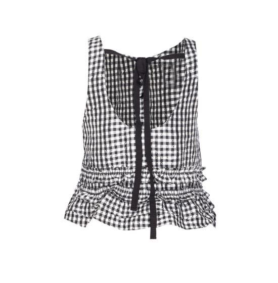 Ganni GANNI Women Tops W0594 099 Black Size S / US 4 / IT 40 - 2 Thumbnail