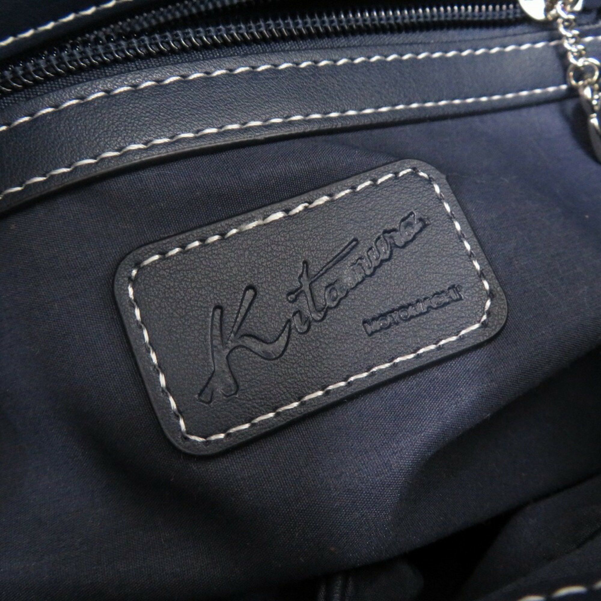 Other Like new Kitamura Leather Navy White Handbag Shoulder Bag 1347Kitamura Size ONE SIZE - 11 Thumbnail