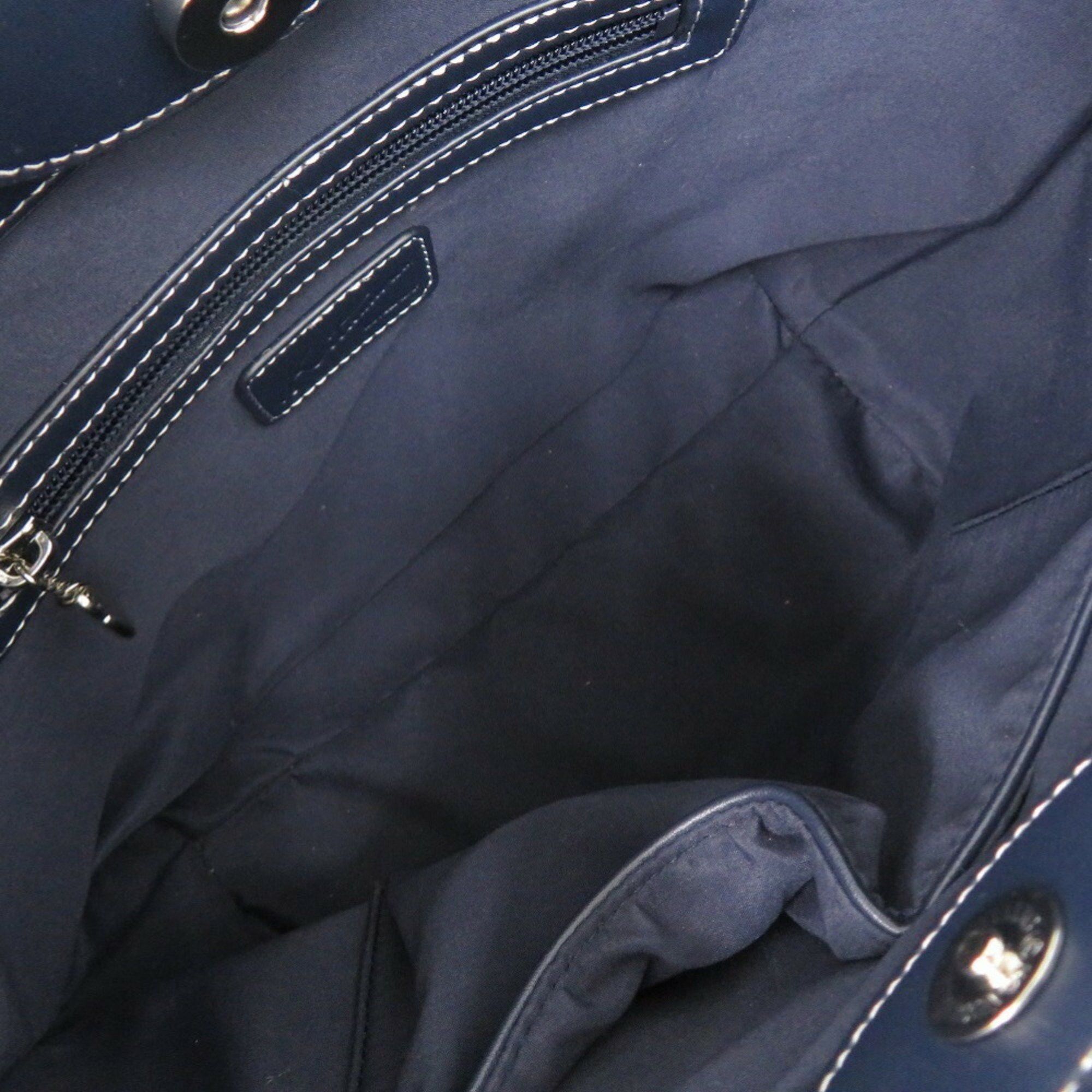 Other Like new Kitamura Leather Navy White Handbag Shoulder Bag 1347Kitamura Size ONE SIZE - 9 Thumbnail