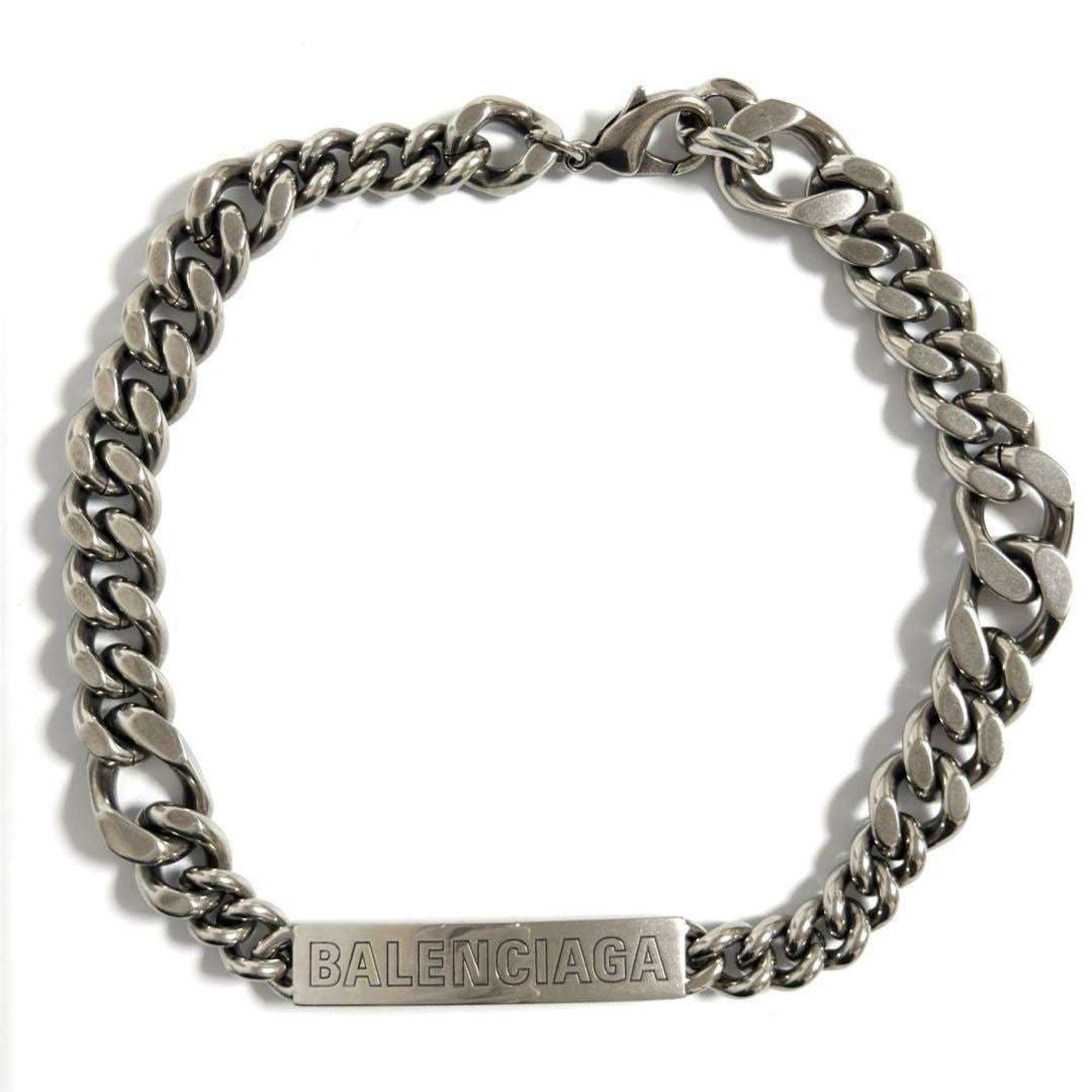 Balenciaga Balenciaga Men's Plate Twist Chain Necklace Size ONE SIZE - 2 Thumbnail