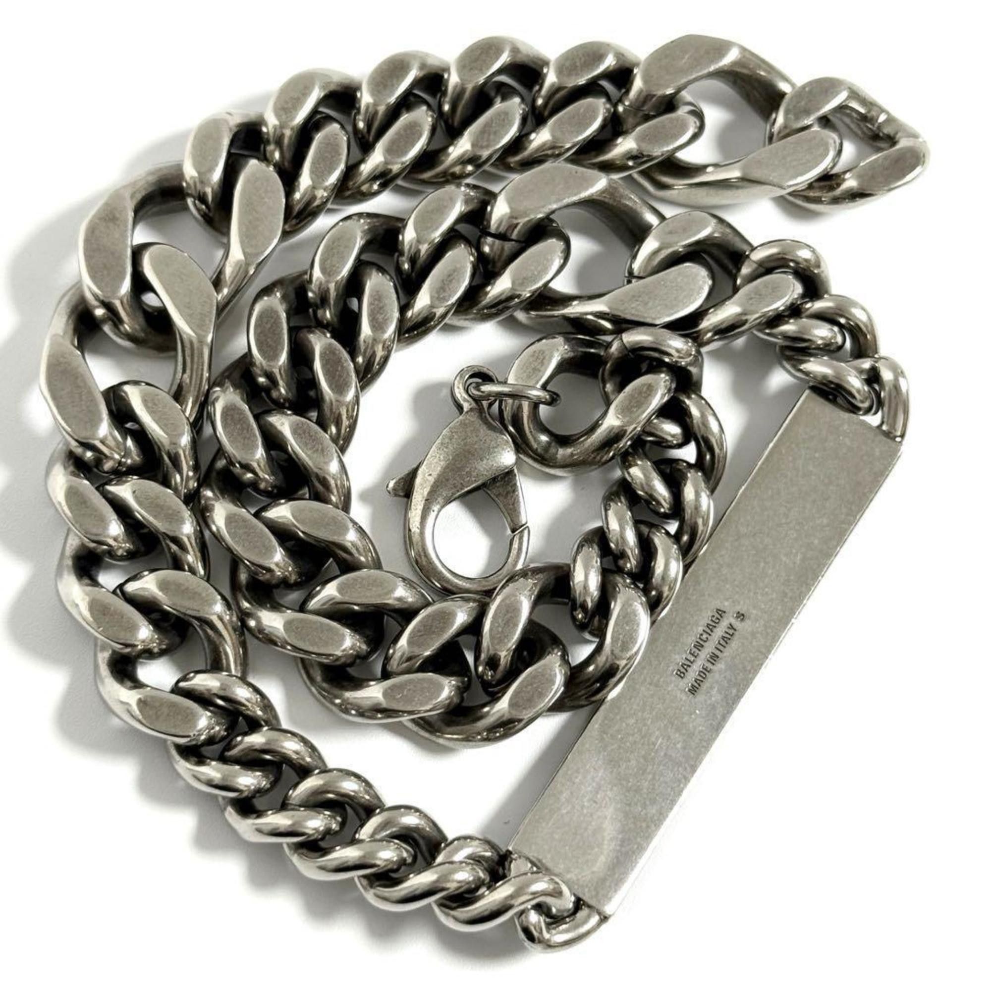 Balenciaga Balenciaga Men's Plate Twist Chain Necklace Size ONE SIZE - 6 Thumbnail