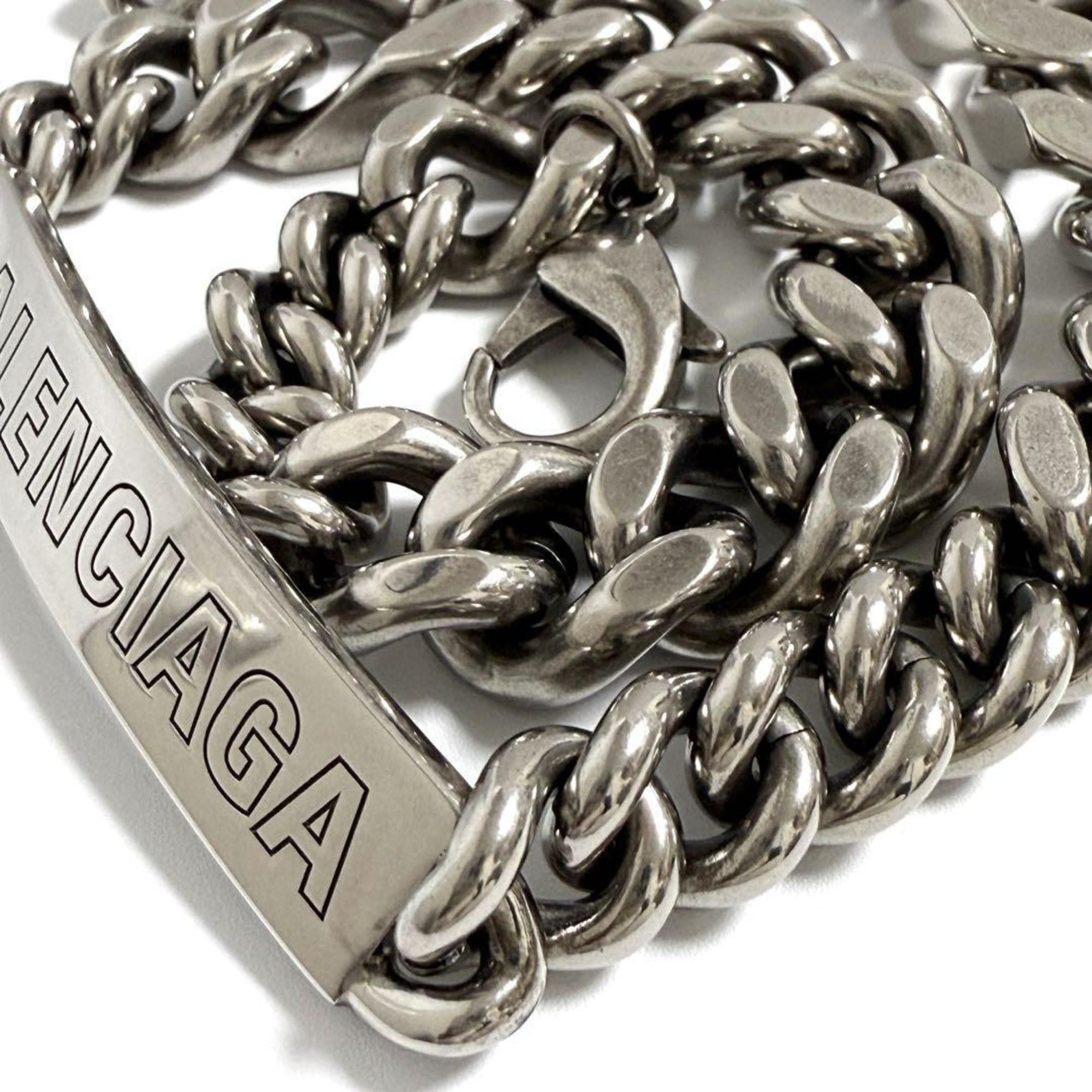 Balenciaga Balenciaga Men's Plate Twist Chain Necklace Size ONE SIZE - 4 Thumbnail