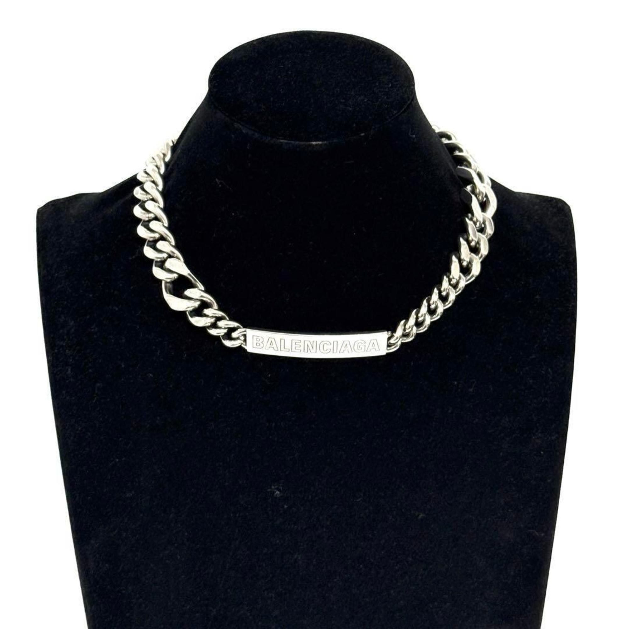 Balenciaga Balenciaga Men's Plate Twist Chain Necklace Size ONE SIZE - 9 Thumbnail