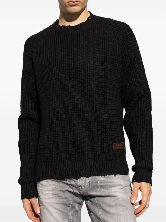 Dsquared2 DSQUARED2 Men Sweater S74HA1446D13040 900 BLACK Size US XL / EU 56 / 4 - 3 Thumbnail