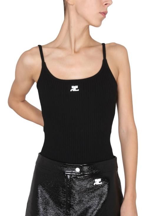 Courreges COURREGES Women Tops PERMDE012FI0001 9999 Black Size L / US 10 / IT 46 - 4 Thumbnail