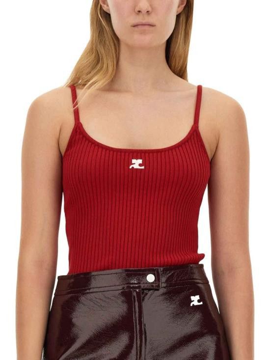 Courreges COURREGES Women Tops PERMDE012FI0001 4034 Red Size L / US 10 / IT 46 - 4 Thumbnail