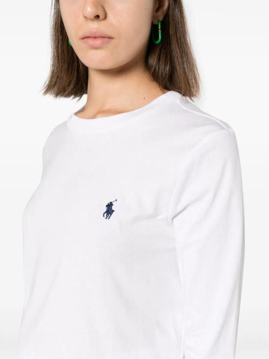 Ralph Lauren RALPH LAUREN Women Tops 211898699001 100 WHITE Size M / US 6-8 / IT 42-44 - 5 Thumbnail