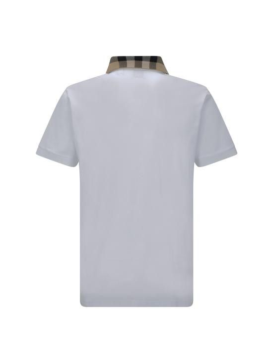 Burberry BURBERRY Men Polo Shirts 8071621 A1464 WHITE Size US XL / EU 56 / 4 - 2 Thumbnail
