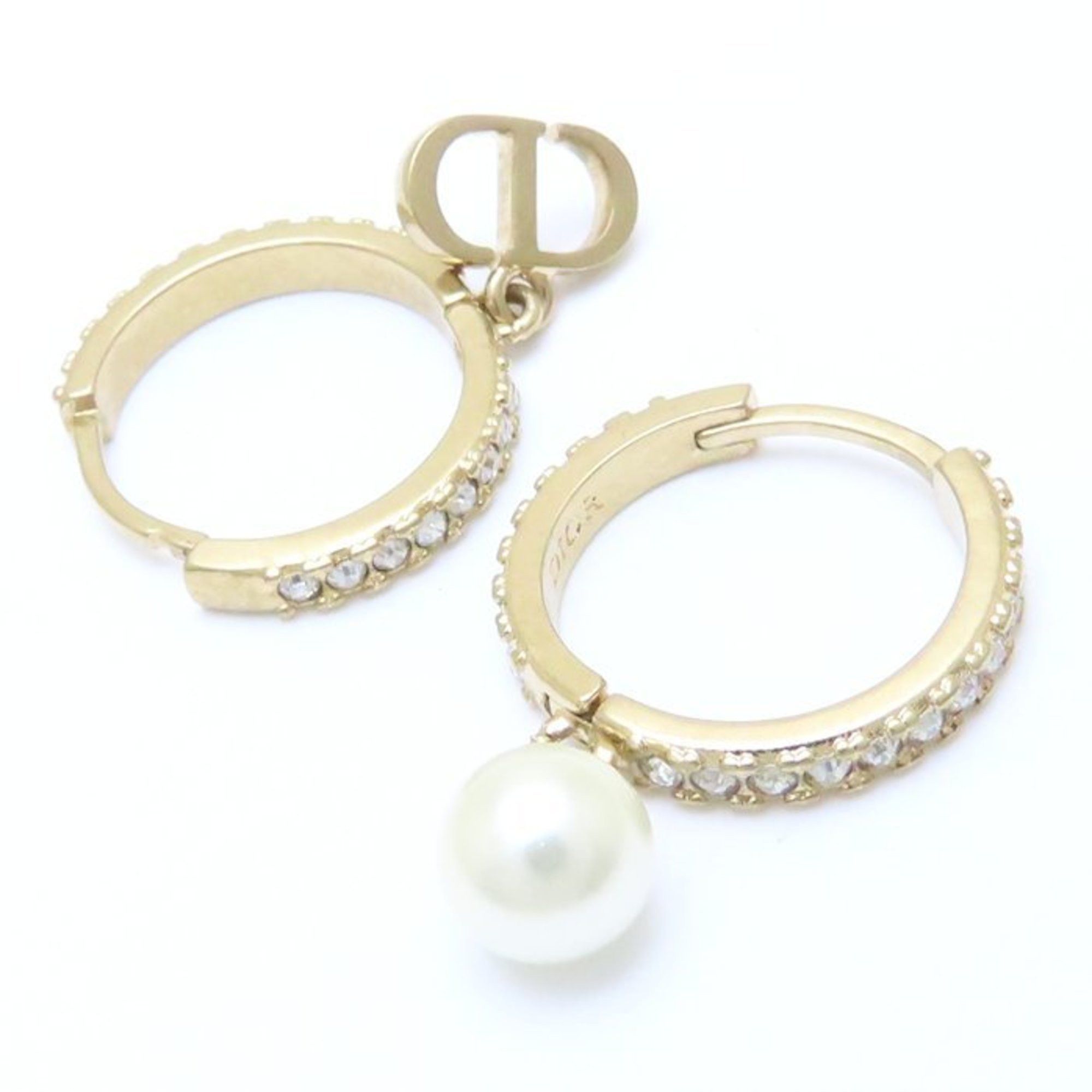 Dior Christian Dior Montaigne Earrings Crystal Resin Pearl GP Gold Plated 293747 Size ONE SIZE - 4 Thumbnail