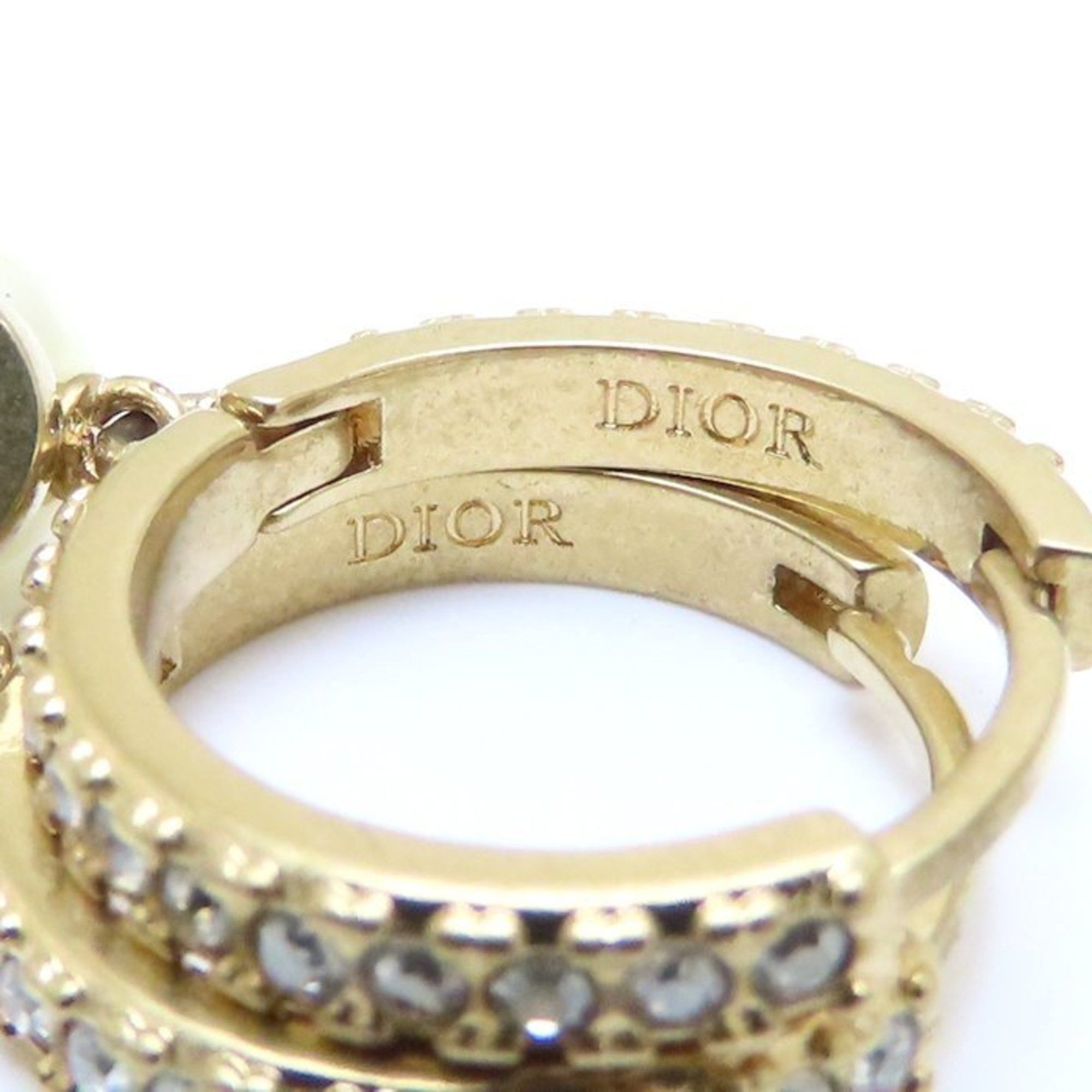 Dior Christian Dior Montaigne Earrings Crystal Resin Pearl GP Gold Plated 293747 Size ONE SIZE - 6 Thumbnail