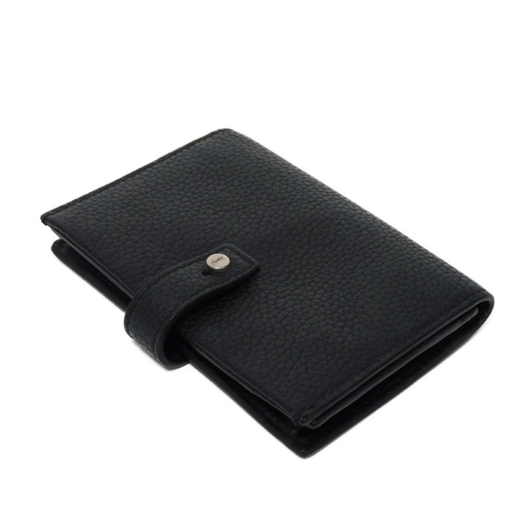 Yves Saint Laurent Yves Saint Laurent Saint Laurent Paris SAINT LAURENT PARIS Card Case Sac du Jour Holder Grained Bi-fold Pass Business YSL Black 507604 DTI0E 1000 Men's Women's Size ONE SIZE - 4 Thumbnail