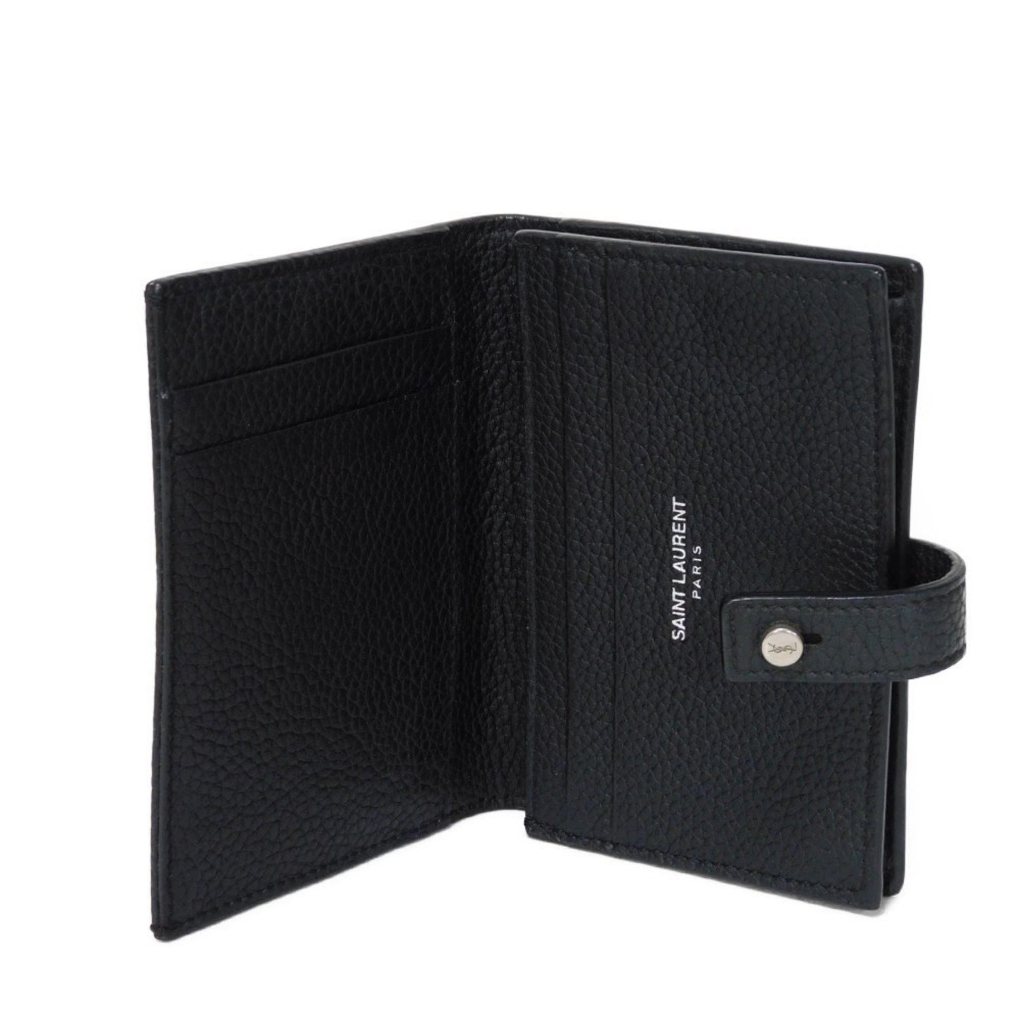 Yves Saint Laurent Yves Saint Laurent Saint Laurent Paris SAINT LAURENT PARIS Card Case Sac du Jour Holder Grained Bi-fold Pass Business YSL Black 507604 DTI0E 1000 Men's Women's Size ONE SIZE - 5 Thumbnail