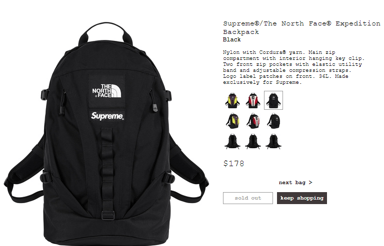 Supreme/The NorthFaceExpedition Backpack - リュック/バックパック