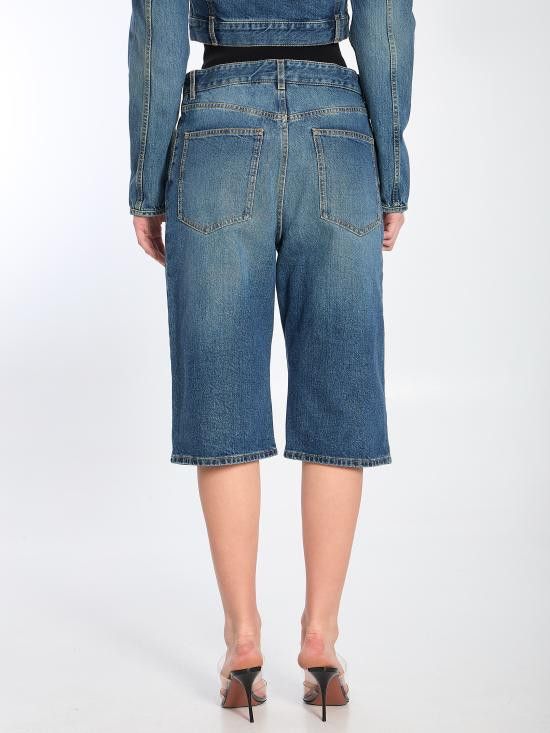 Alaia ALAIA Women Shorts & Burmudas AA9P1142T536A BLUE Size 27" / US 4 / IT 40 - 4 Thumbnail