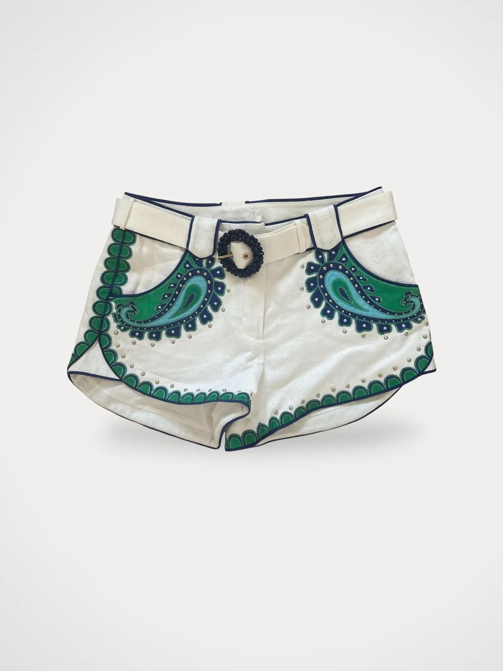 Zimmermann Zimmermann Tiggy Belted Linen Shorts Shorts Size 25" / US 0 / IT 36 - 2 Thumbnail