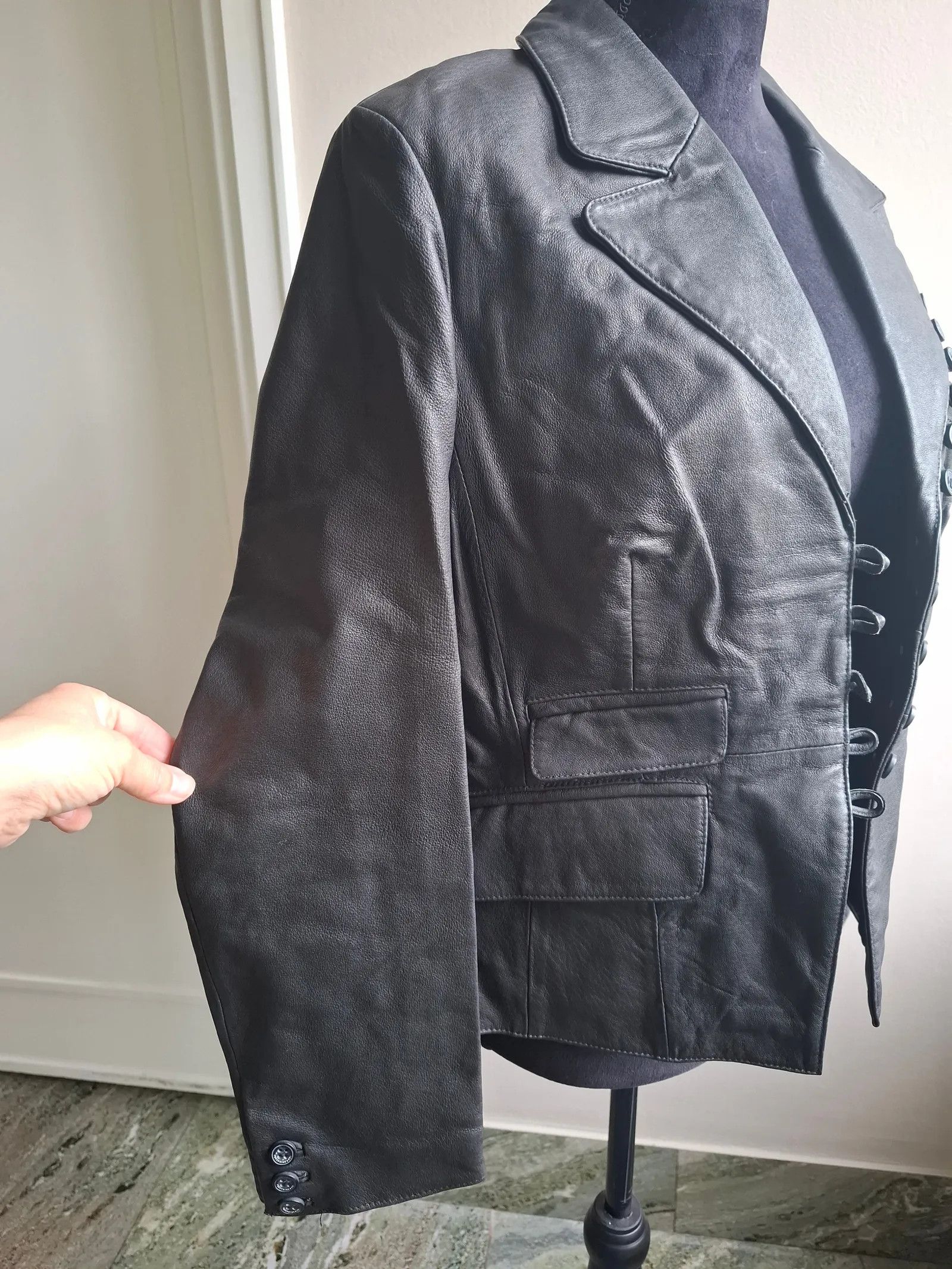 CO Josephine & Co Leather Jacket Size L / US 10 / IT 46 - 3 Thumbnail