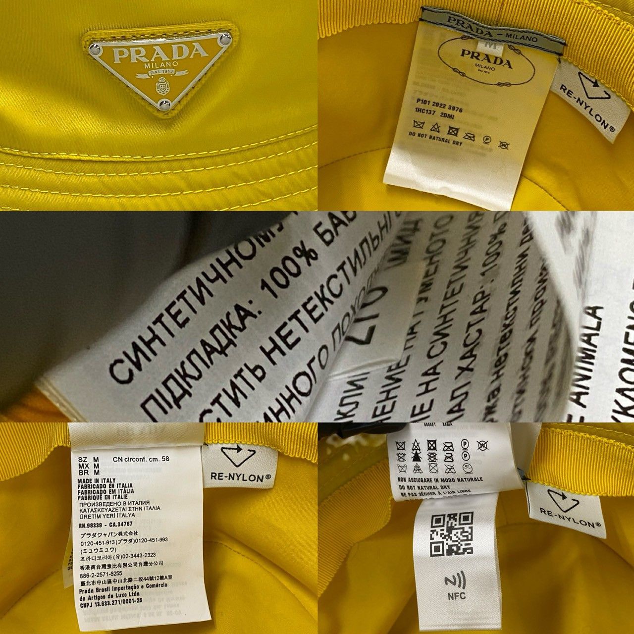Prada Prada Prada Re-Nylon Triangle Logo Nylon Bucket Hat Others Hats DUTY FREE for USA Size ONE SIZE - 3 Thumbnail