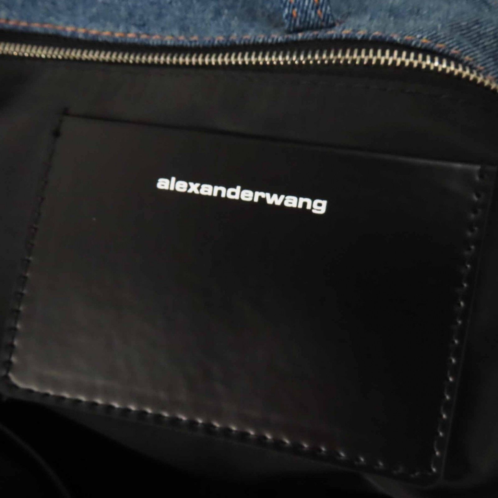 Other Other Alexander Wang Punch Logo Embossed Denim Cotton Tote Bag Denim Tote Bag DUTY FREE for USA Size ONE SIZE - 9 Thumbnail