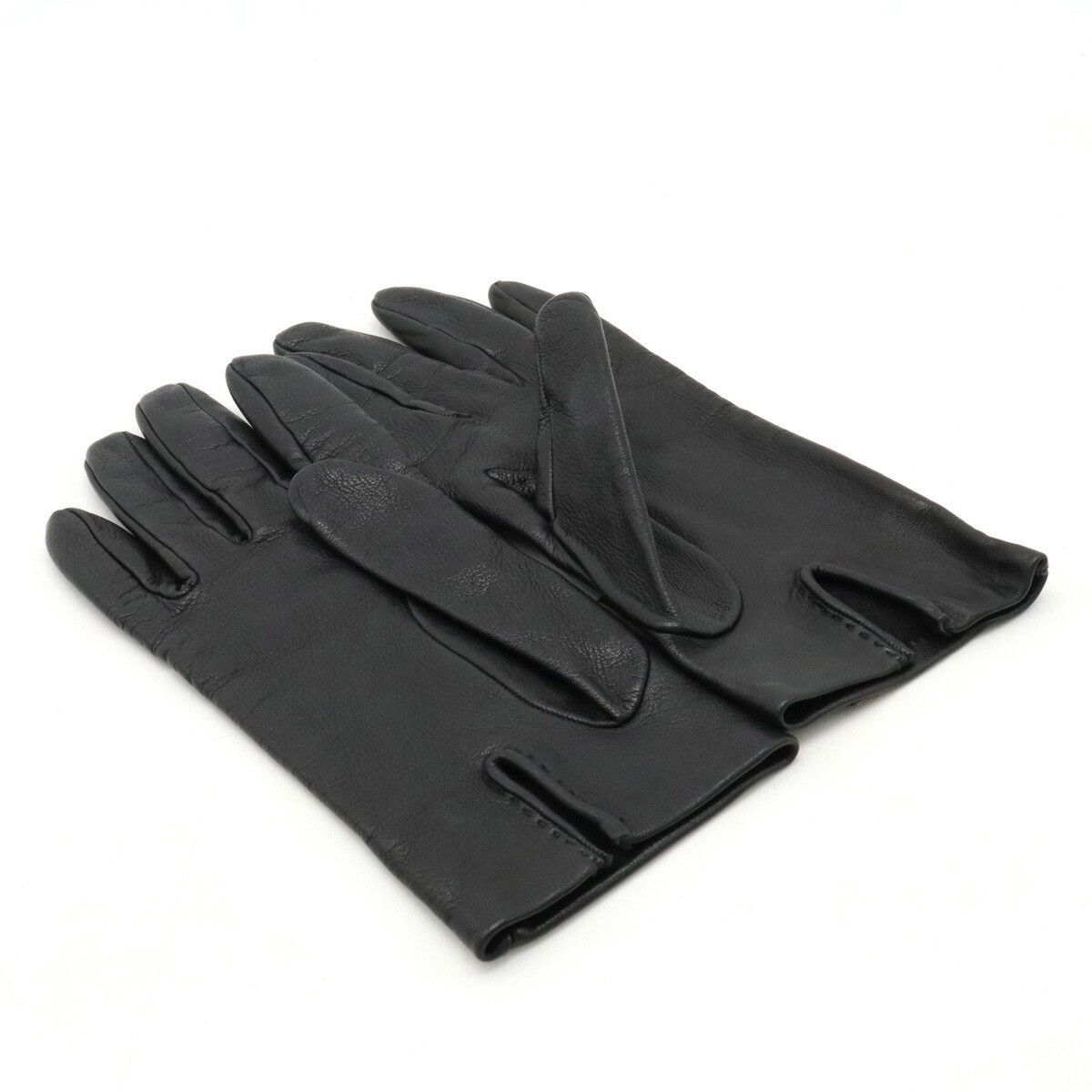 Hermes Hermes Hermes Leather H Logo Gloves Gloves Leather Gloves DUTY FREE for USA Size ONE SIZE - 2 Thumbnail