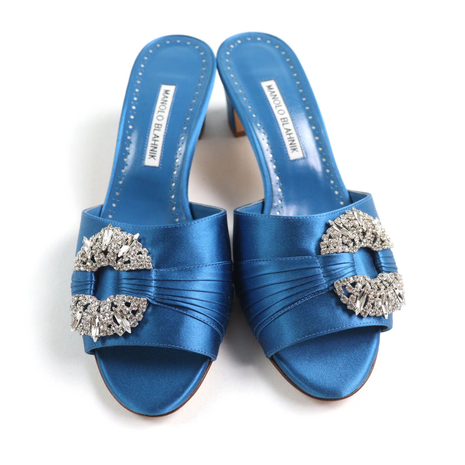 Manolo Blahnik Manolo Blahnik Manolo Blahnik Prinap 50 Satin Sandals Others Other DUTY FREE for USA Size ONE SIZE - 4 Thumbnail