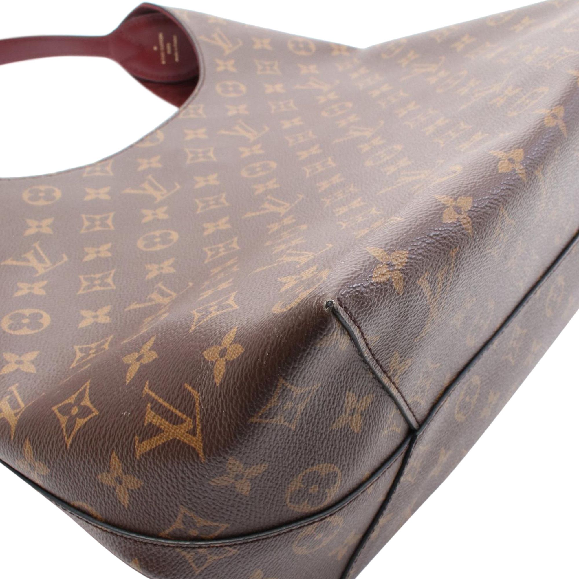 Louis Vuitton Louis Vuitton LOUIS VUITTON Flower hobo Shoulder Bag M43547 Monogram PVC coated canvas leather Brown Bordeaux Bordeaux Used Women Size ONE SIZE - 7 Thumbnail