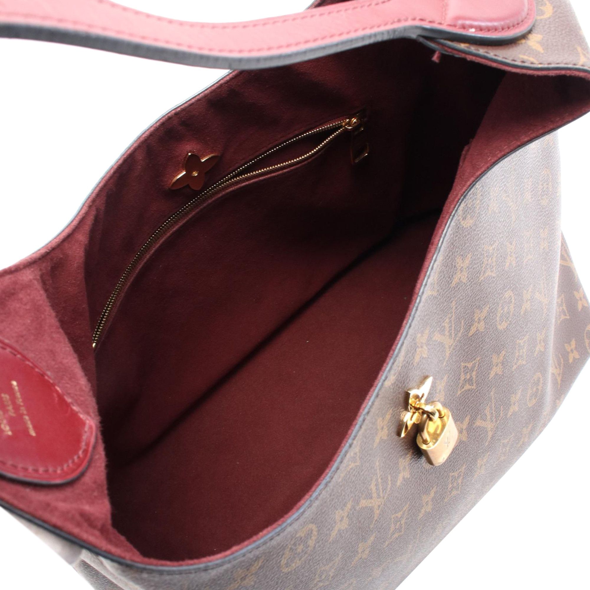 Louis Vuitton Louis Vuitton LOUIS VUITTON Flower hobo Shoulder Bag M43547 Monogram PVC coated canvas leather Brown Bordeaux Bordeaux Used Women Size ONE SIZE - 3 Thumbnail