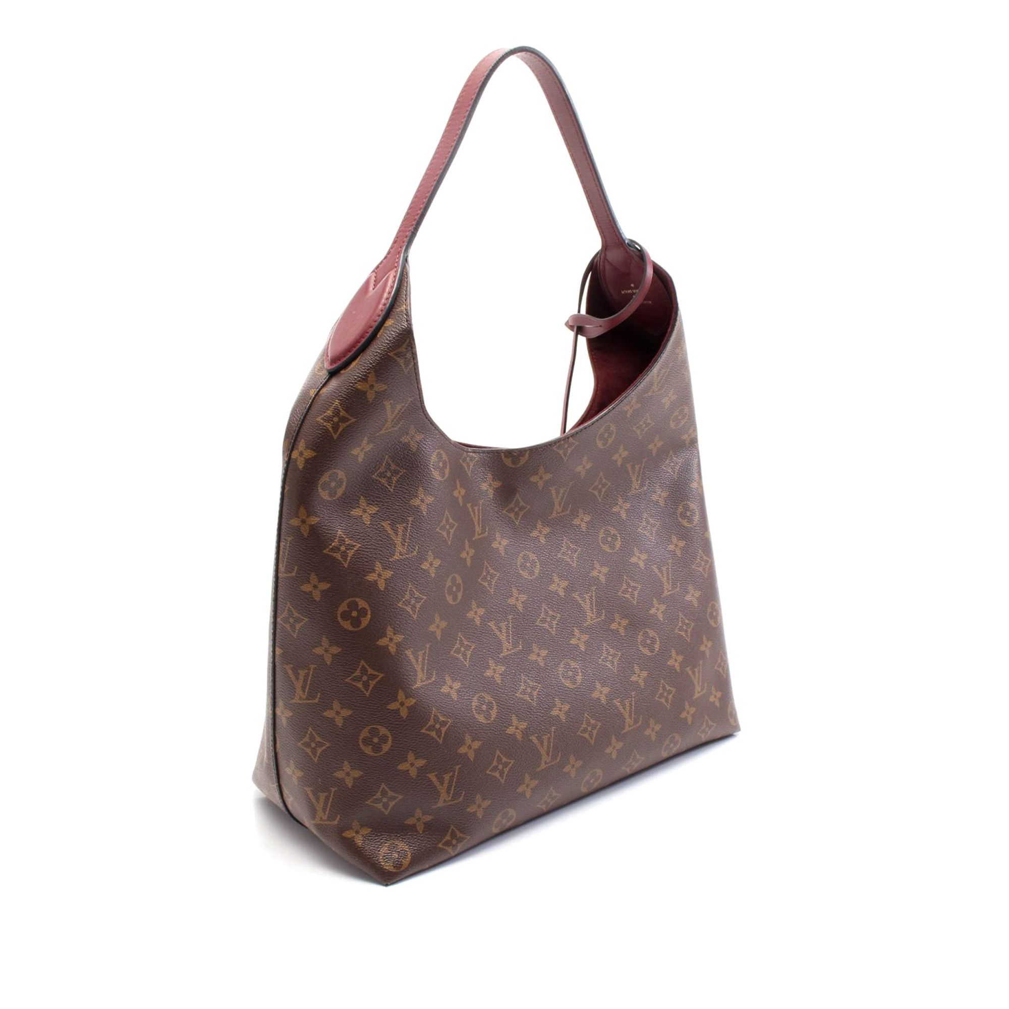 Louis Vuitton Louis Vuitton LOUIS VUITTON Flower hobo Shoulder Bag M43547 Monogram PVC coated canvas leather Brown Bordeaux Bordeaux Used Women Size ONE SIZE - 2 Thumbnail