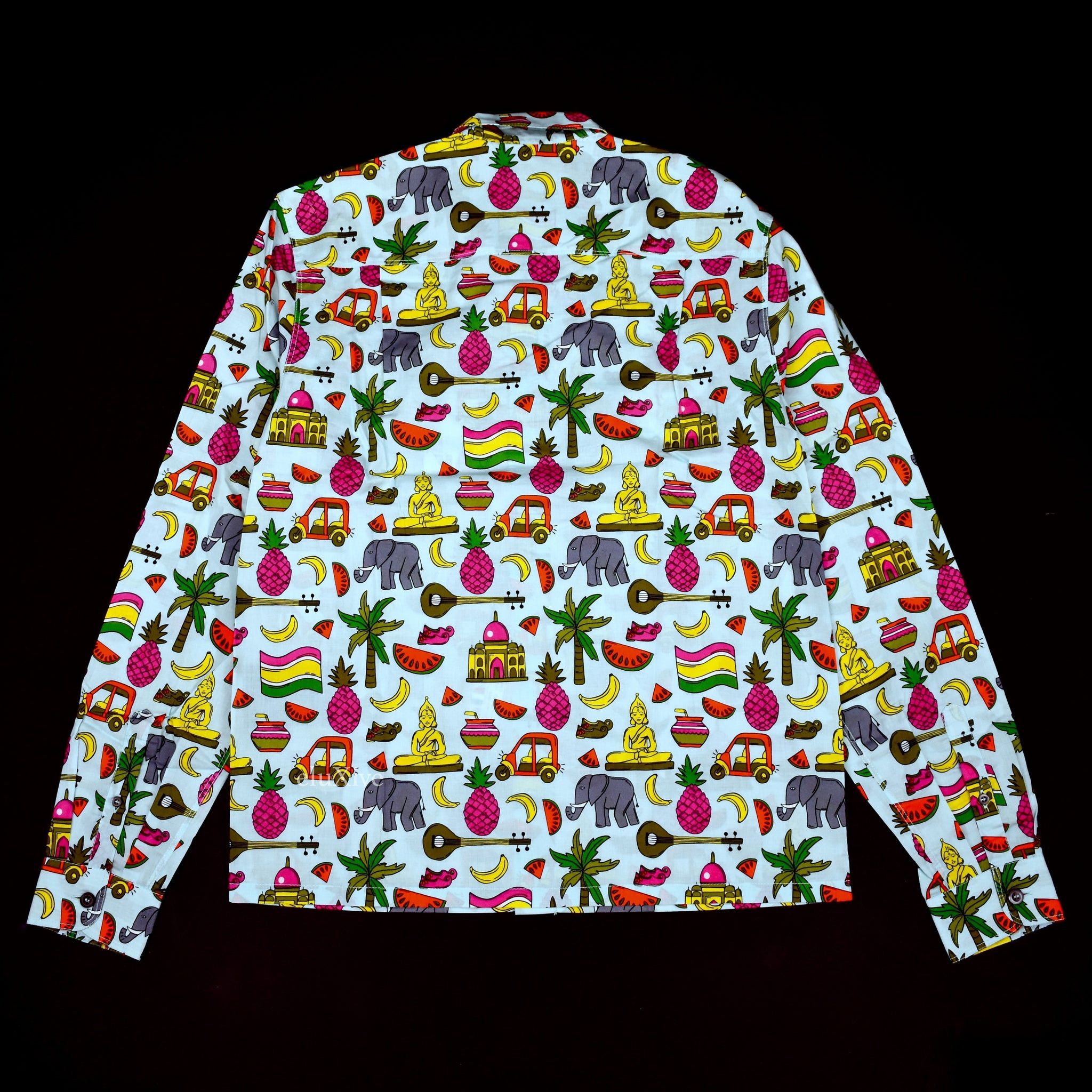 Prada PRADA Button Down Souvenir Shirt Allover Print India Size US M / EU 48-50 / 2 - 2 Thumbnail