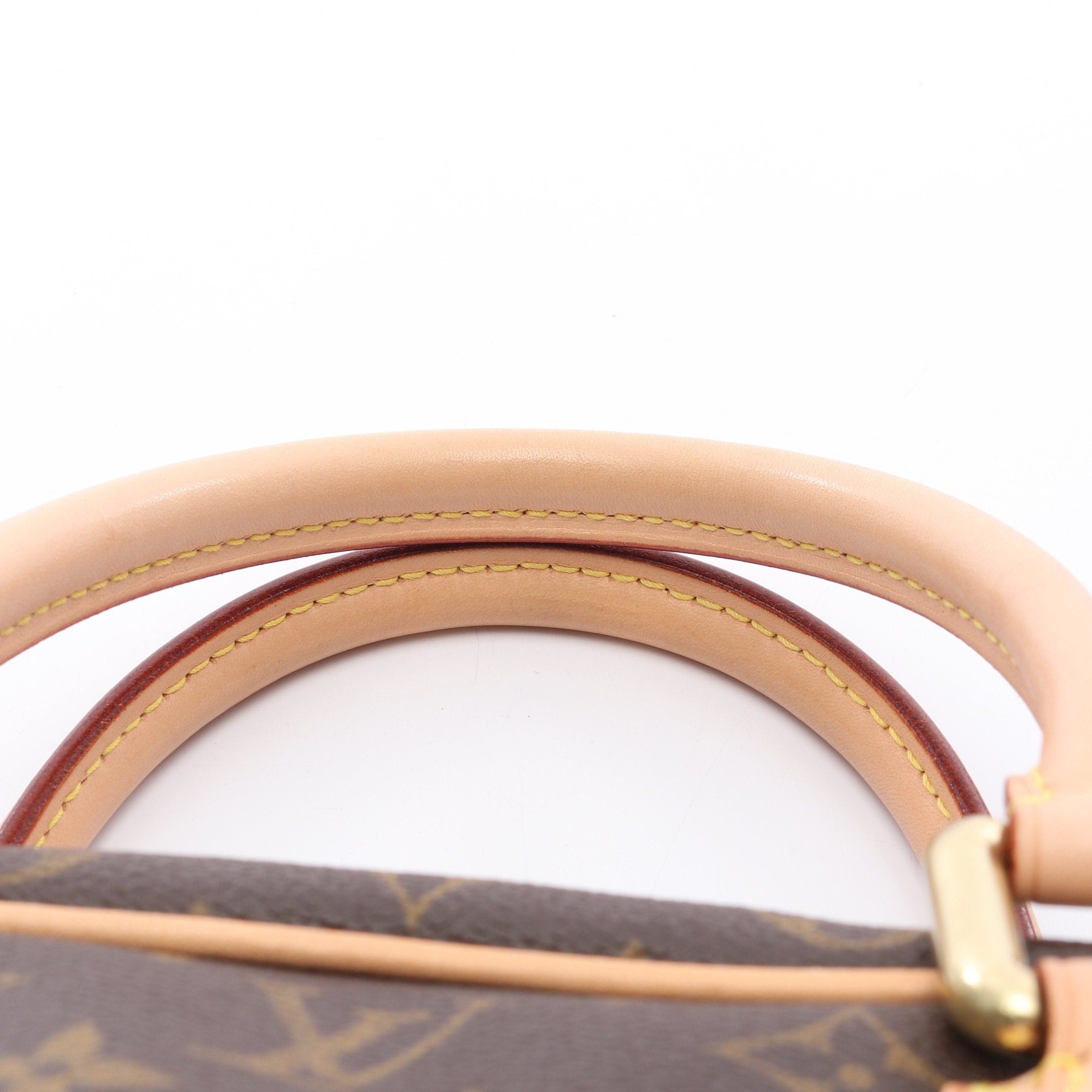 Louis Vuitton Louis Vuitton Manhattan Pm Monogram Handbag Leather Brown Size ONE SIZE - 11 Thumbnail