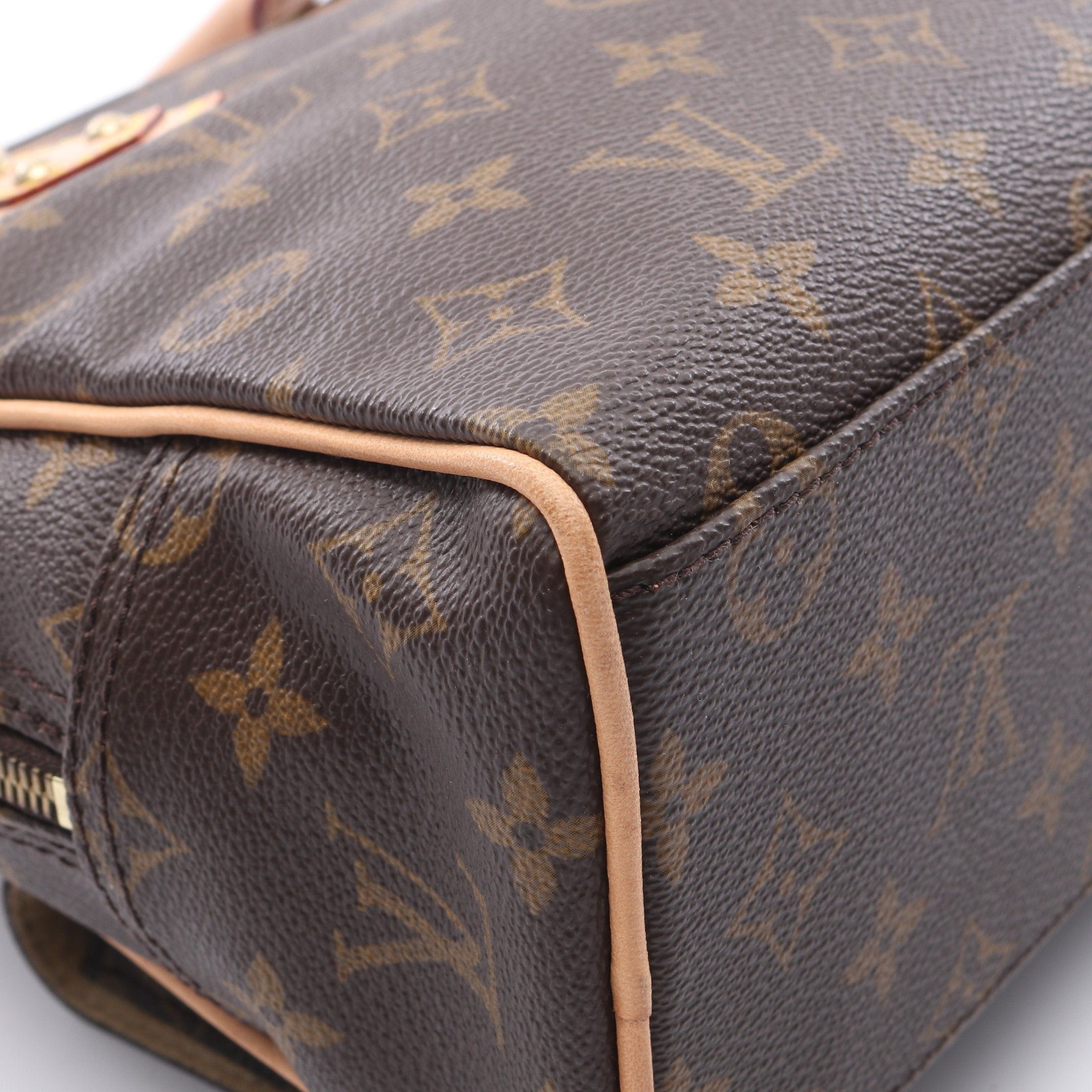 Louis Vuitton Louis Vuitton Manhattan Pm Monogram Handbag Leather Brown Size ONE SIZE - 6 Thumbnail