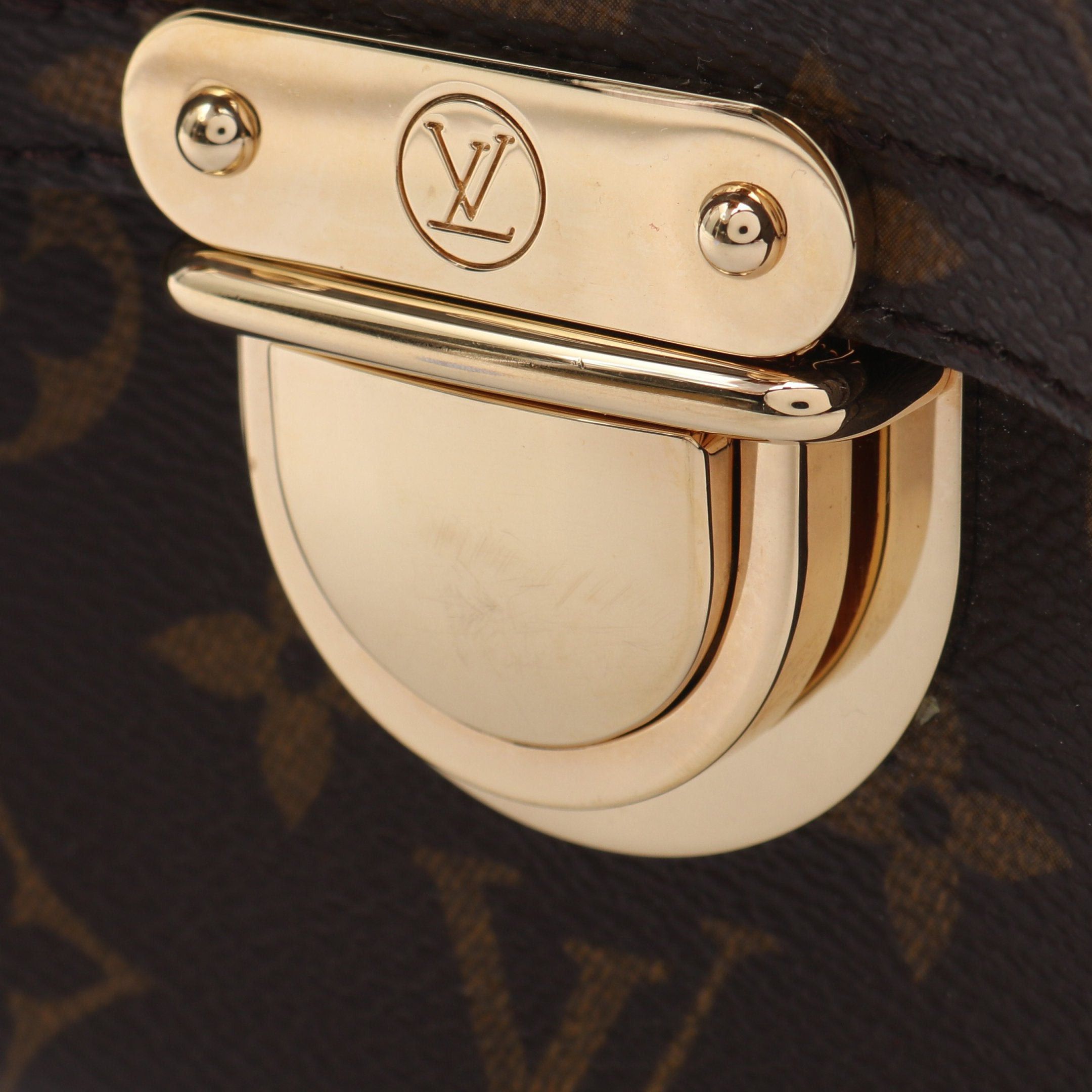 Louis Vuitton Louis Vuitton Manhattan Pm Monogram Handbag Leather Brown Size ONE SIZE - 10 Thumbnail