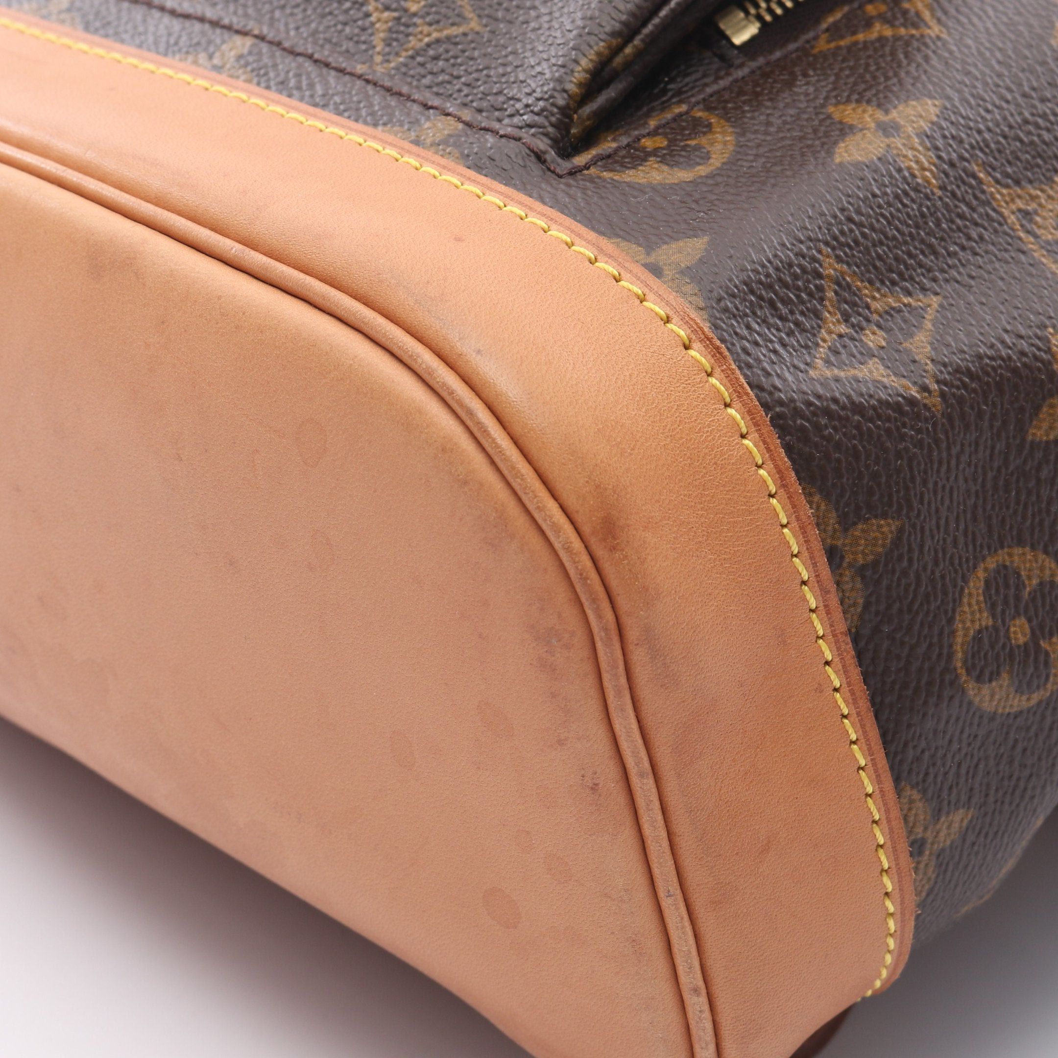 Louis Vuitton Louis Vuitton Montsouris Mm Monogram Backpack Rucksack Leather Brown Size ONE SIZE - 7 Thumbnail