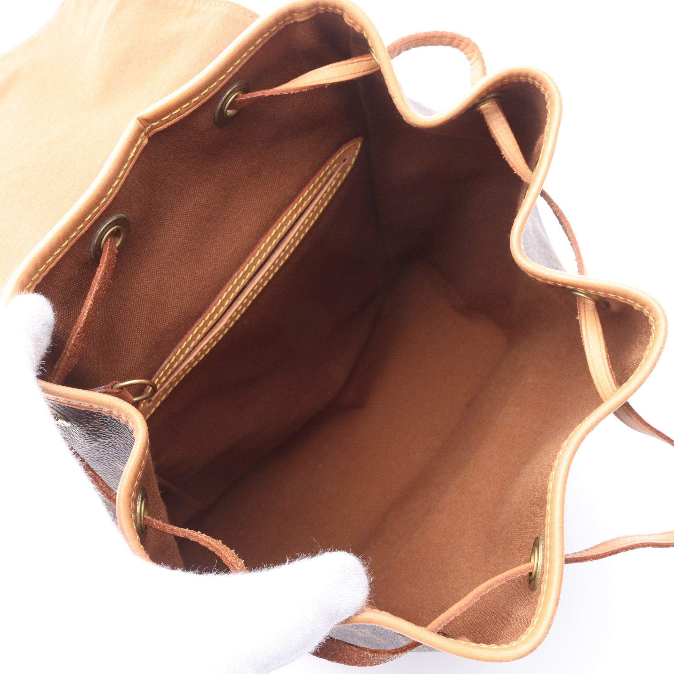 Louis Vuitton Louis Vuitton Montsouris Mm Monogram Backpack Rucksack Leather Brown Size ONE SIZE - 3 Thumbnail