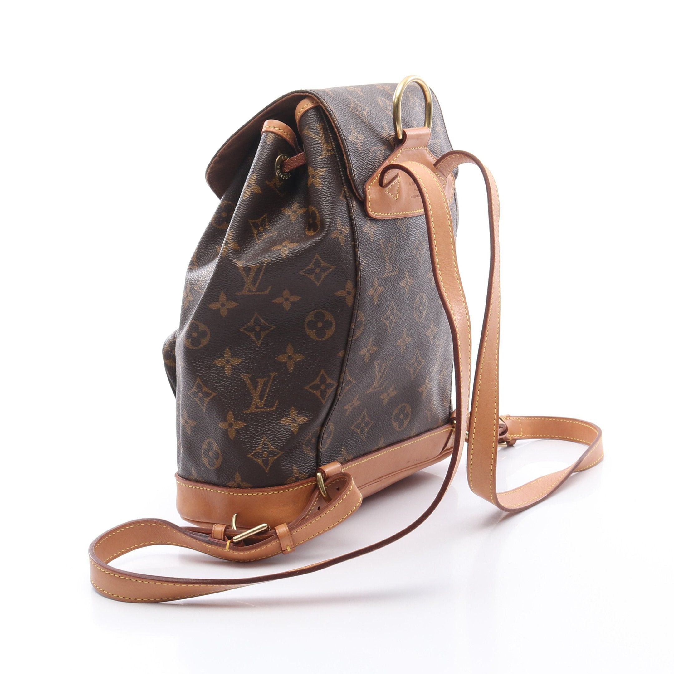 Louis Vuitton Louis Vuitton Montsouris Mm Monogram Backpack Rucksack Leather Brown Size ONE SIZE - 2 Thumbnail