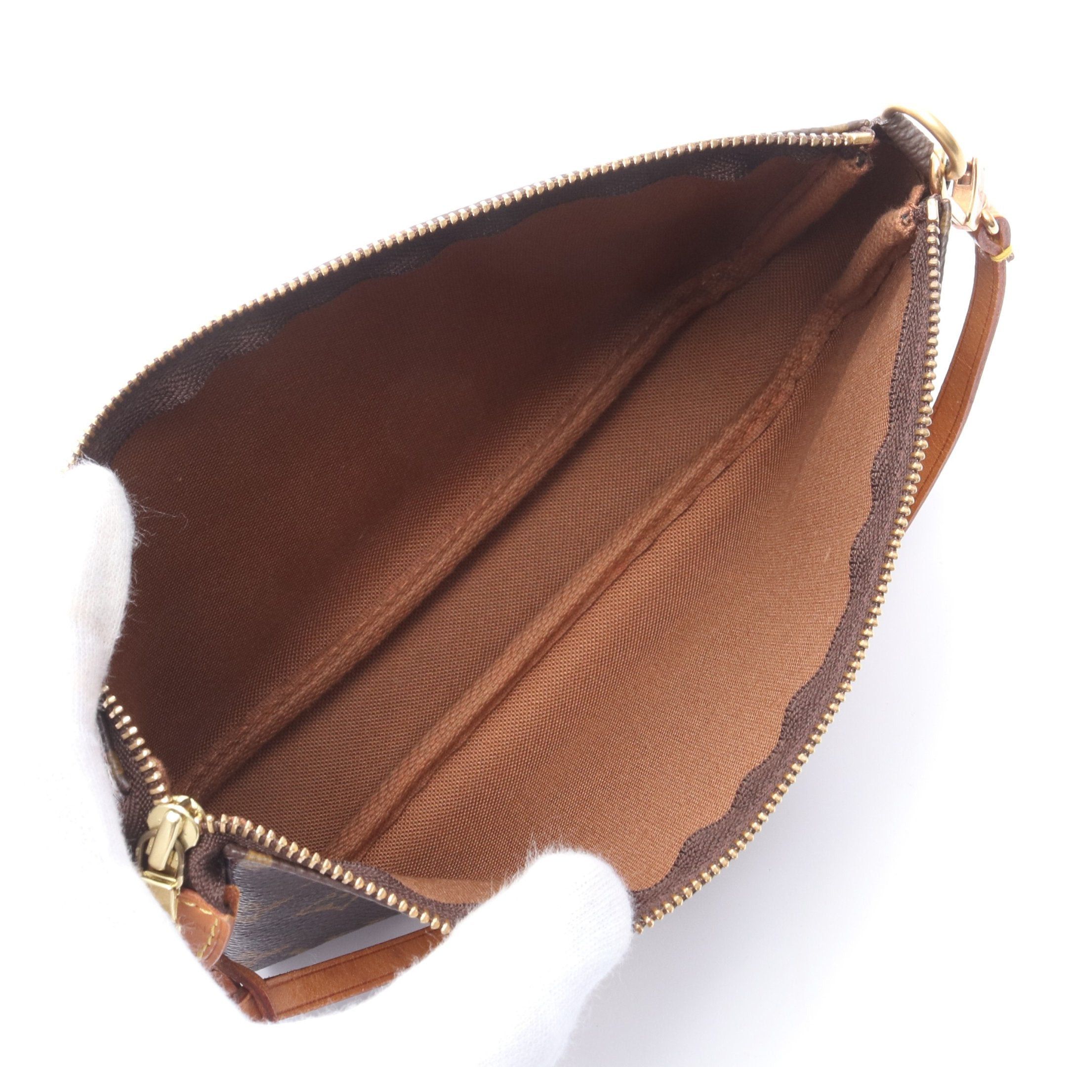 Louis Vuitton Louis Vuitton Pochette Accessoires Monogram Handbag Leather Brown Size ONE SIZE - 3 Thumbnail