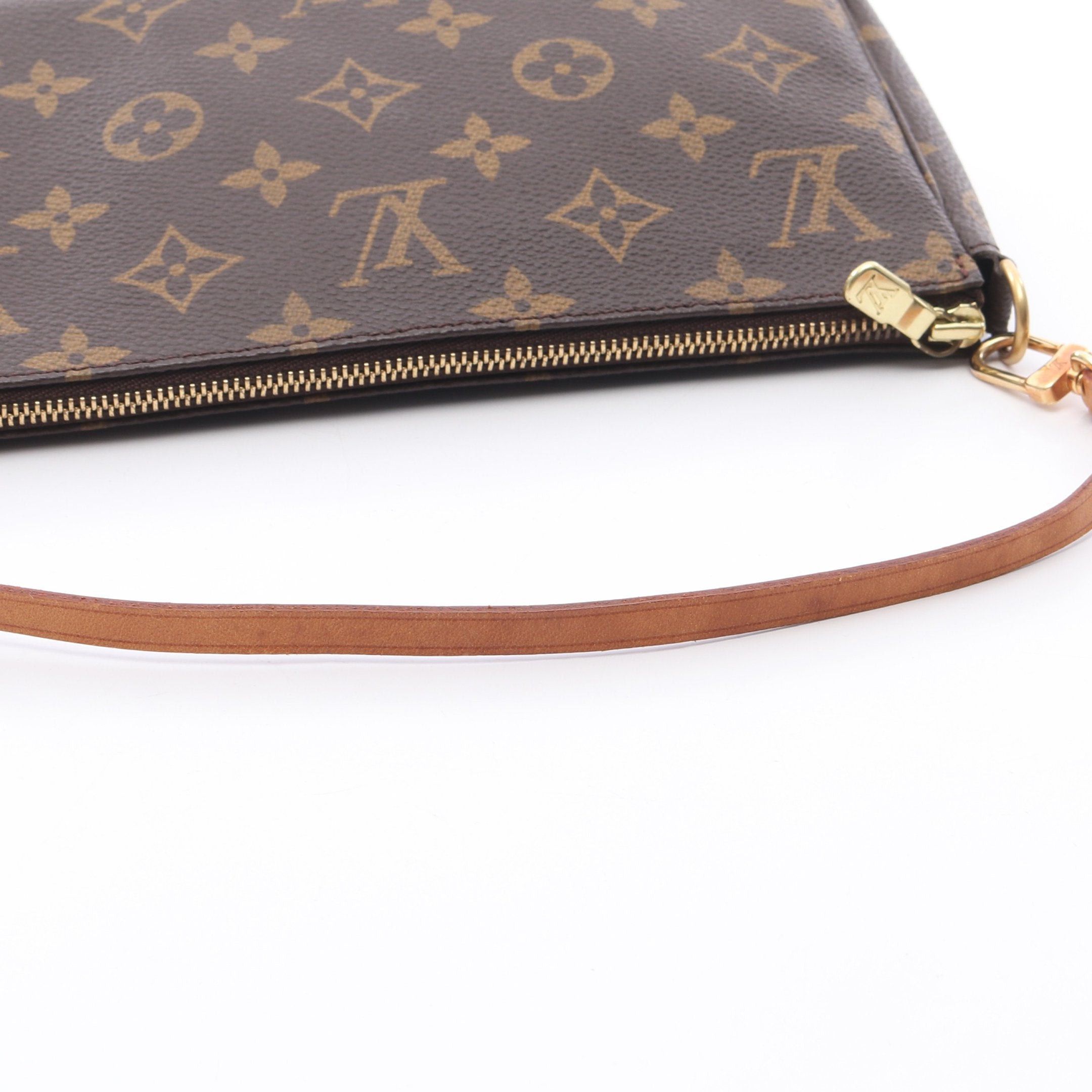 Louis Vuitton Louis Vuitton Pochette Accessoires Monogram Handbag Leather Brown Size ONE SIZE - 7 Thumbnail