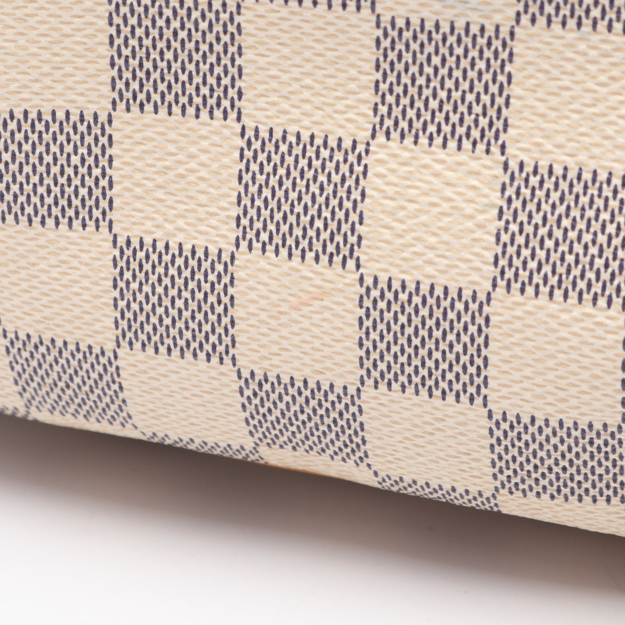 Louis Vuitton Louis Vuitton Siracusa Mm Damier Azur Shoulder Bag Leather White Size ONE SIZE - 12 Thumbnail