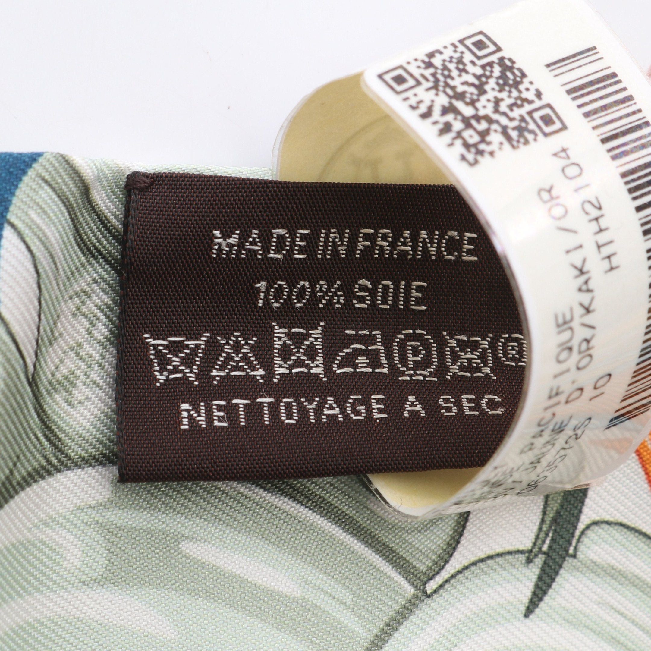 Hermes Hermes Twilly Danse Pacifique Ribbon Scarf Silk Beige Multicolor Size ONE SIZE - 3 Thumbnail