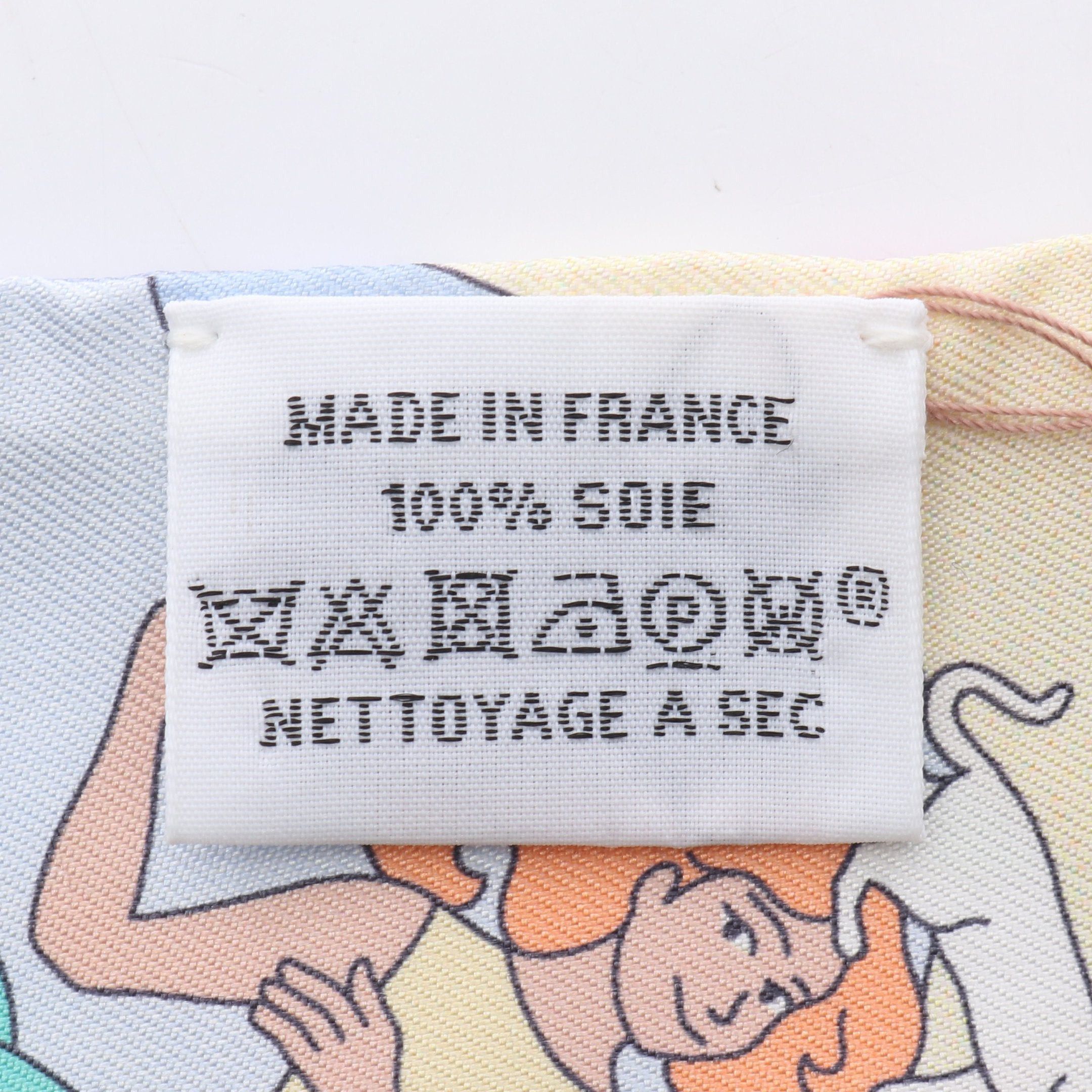 Hermes Hermes Twilly Carres Volants Ribbon Scarf Silk Light Blue Multicolor Size ONE SIZE - 3 Thumbnail